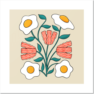 Eggs and Bacons Flowers Posters and Art